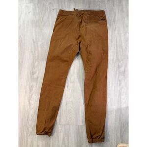 PacSun Mens Jogger Pants Brown Cotton Blend Elastic Waist Drawstring Size M